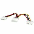 Swe-Tech 3C 4 Pin Molex Power Y Cable, 5.25 inch Male to Dual 5.25 inch Female, 6 inch FWT11W3-01206